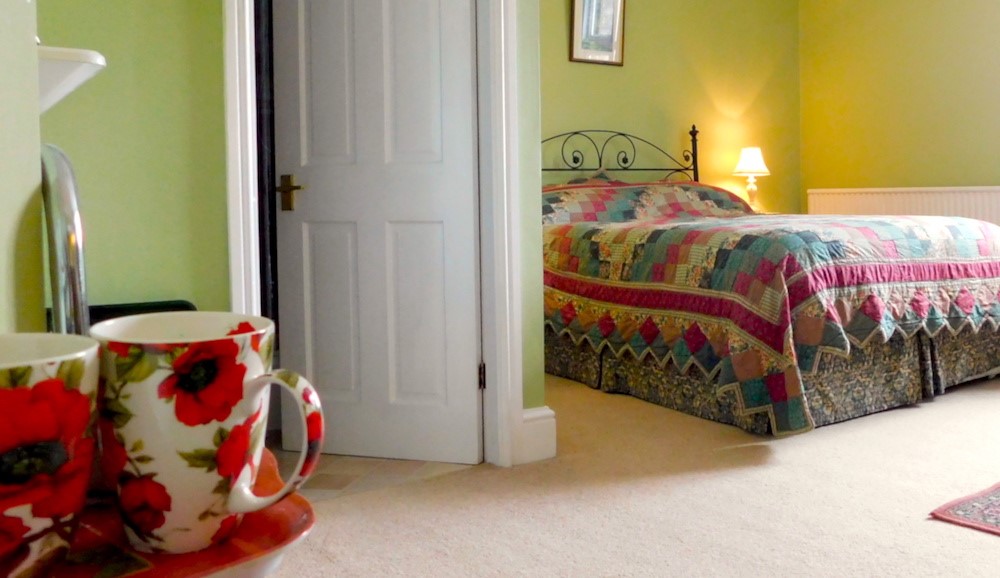 Double bedroom at Hall Farm House with £75/per night price label